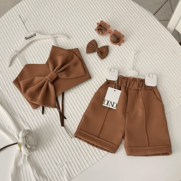 Brown children's outfit set